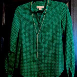 Xs green with black blouse, Michael Kors